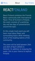 React Finland الملصق