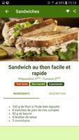 Recette Sandwich capture d'écran 1