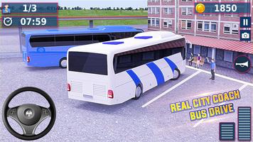 Real City Coach Bus Drive Sim captura de pantalla 2