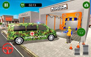 Real Army Ambulance Car Wash تصوير الشاشة 1