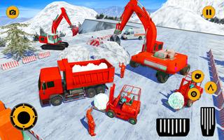 Real Snow Excavator Simulator 2019 Affiche