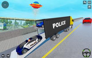 US Police Bike Car Transport Truck Simulator 2021 الملصق