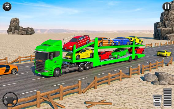 Crazy Car Transport Truck: Offroad Driving Game 海报