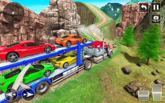 Crazy Car Transport Truck: Offroad Driving Game 截图 5