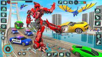 Dragon Robot Police Car Games Cartaz