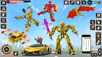 Dragon Robot Police Car Games ảnh chụp màn hình 1