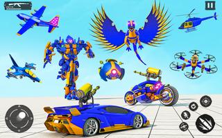 Police Dino Robot Car Games ภาพหน้าจอ 1