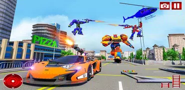 Police Helicopter:Super Robot Transform Simulator