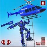 Police Helicopter:Super Robot Transform Simulator icône