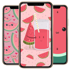 Cute Wallpaper Kawaii Watermelon icône