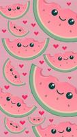 Cute Wallpaper Kawaii Watermelon ảnh chụp màn hình 3