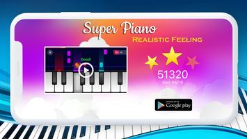 Real Piano Learning Keyboard Affiche