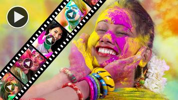 Happy Holi Video Maker poster