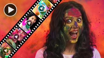 Happy Holi Video Maker captura de pantalla 1