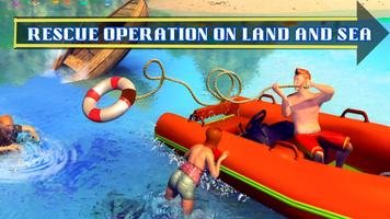 Coast Beach LifeGuard Rescue โปสเตอร์