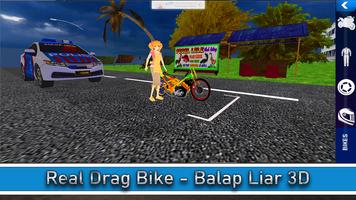 Real Drag Bike - Balap Liar 3D تصوير الشاشة 1
