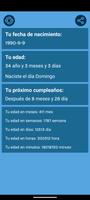 Calculadora de Edad captura de pantalla 2