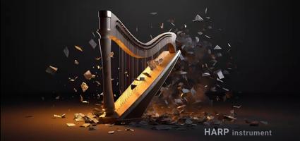 Harp Instrument Affiche
