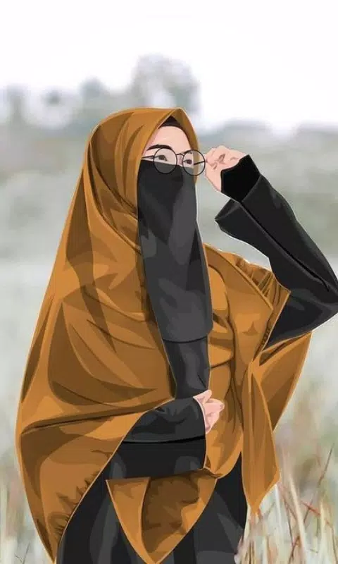Hidden face dp  Girl cartoon, Hijab cartoon, Islamic cartoon