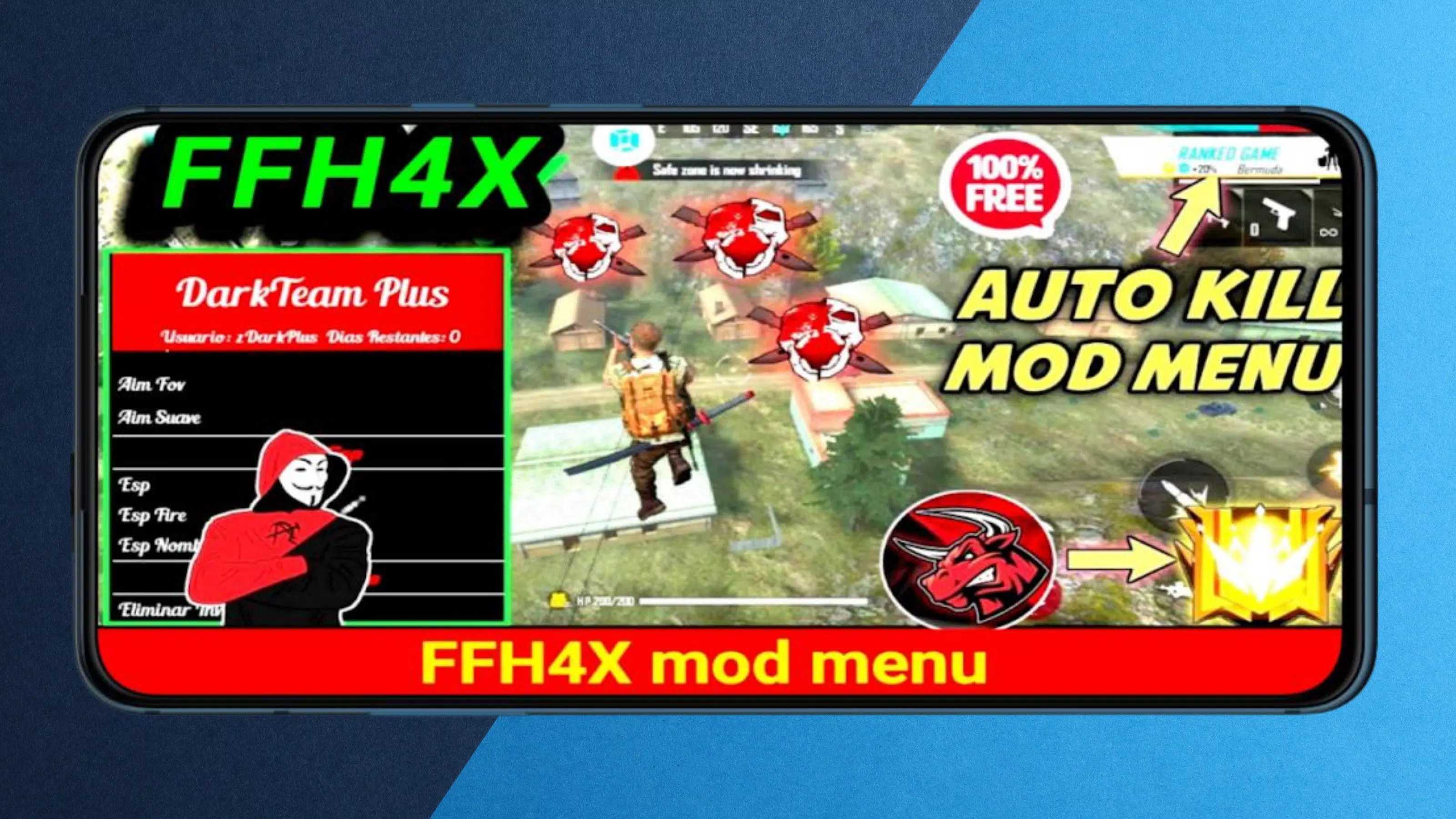 ffh4x mod menu ff hack APK for Android Download