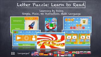 Letter Puzzle: Learn To Read الملصق