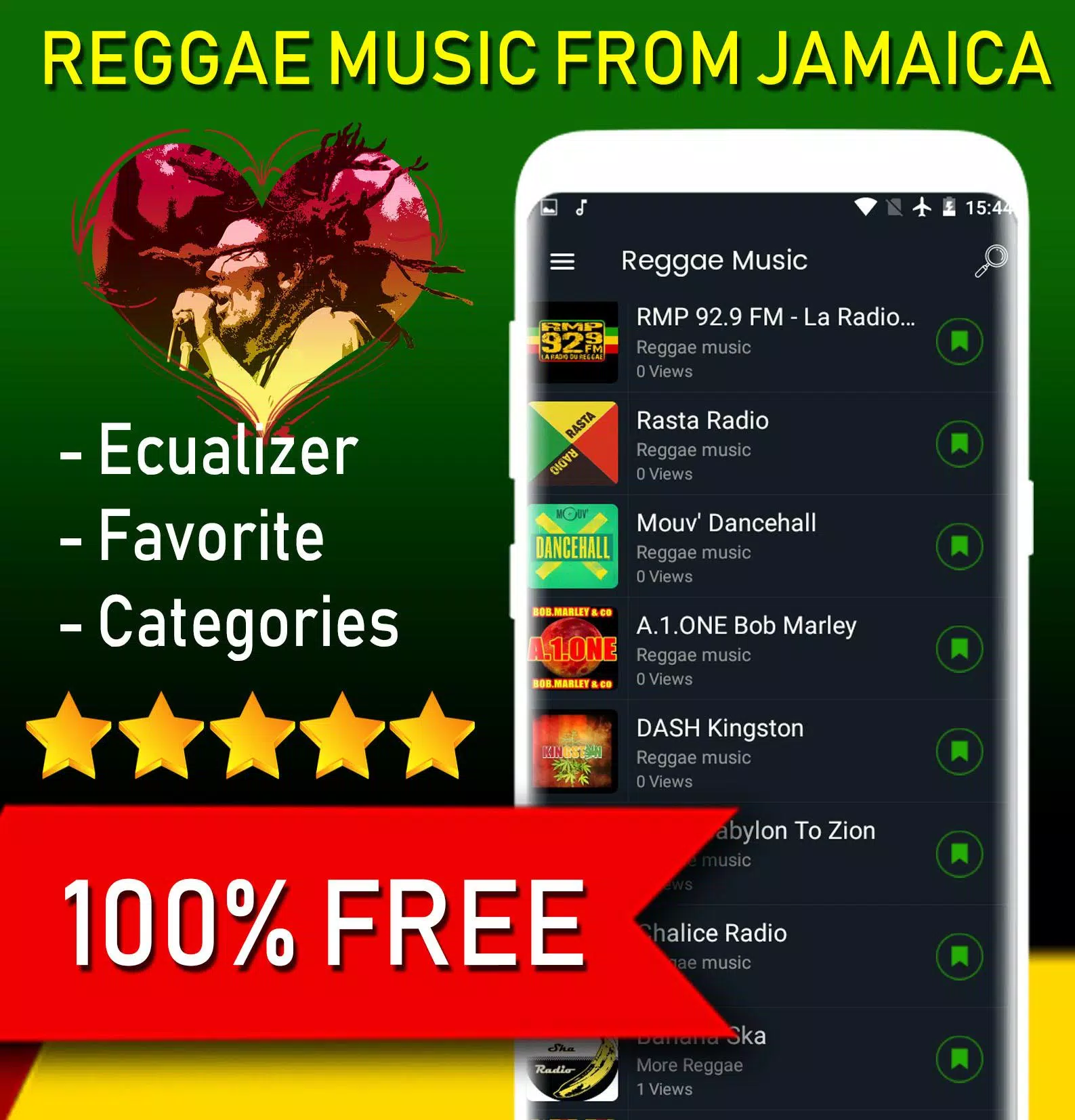 Reggae Music From Jamaica - Reggae Radio app APK per Android Download