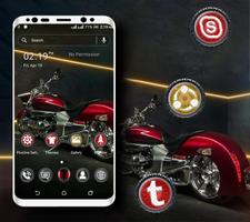 Red Bike Launcher Theme الملصق