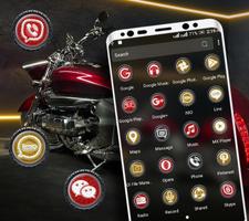 Red Bike Launcher Theme syot layar 1