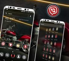 Red Bike Launcher Theme syot layar 3