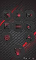 Red-In-Black - icon pack الملصق