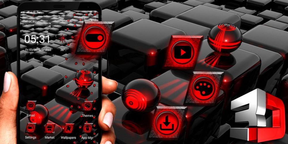3д ред готовые проекты 3D Red Black Gravity Theme APK for Android Download