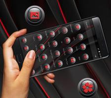Red Black Metallic Linellae Theme poster