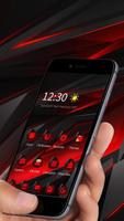 Red Black Neon Tech Theme screenshot 1