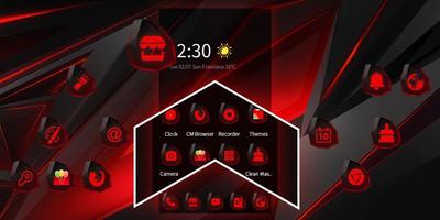 Red Black Neon Tech Theme screenshot 3