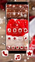 Red Christmas hat theme poster