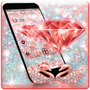 Red Diamond Swan Glitter Theme APK