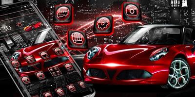 Red Furious Sports Car Theme screenshot 3