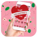 Red Heart Valentine Day Wallpaper Theme APK