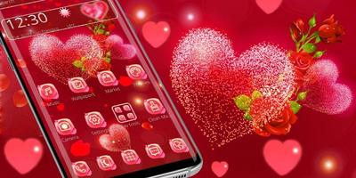 Red Rose Heart Theme screenshot 3