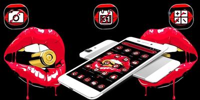 Red lips theme screenshot 3