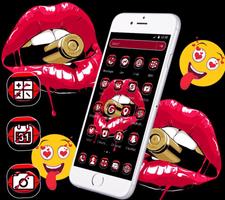 Red lips theme poster