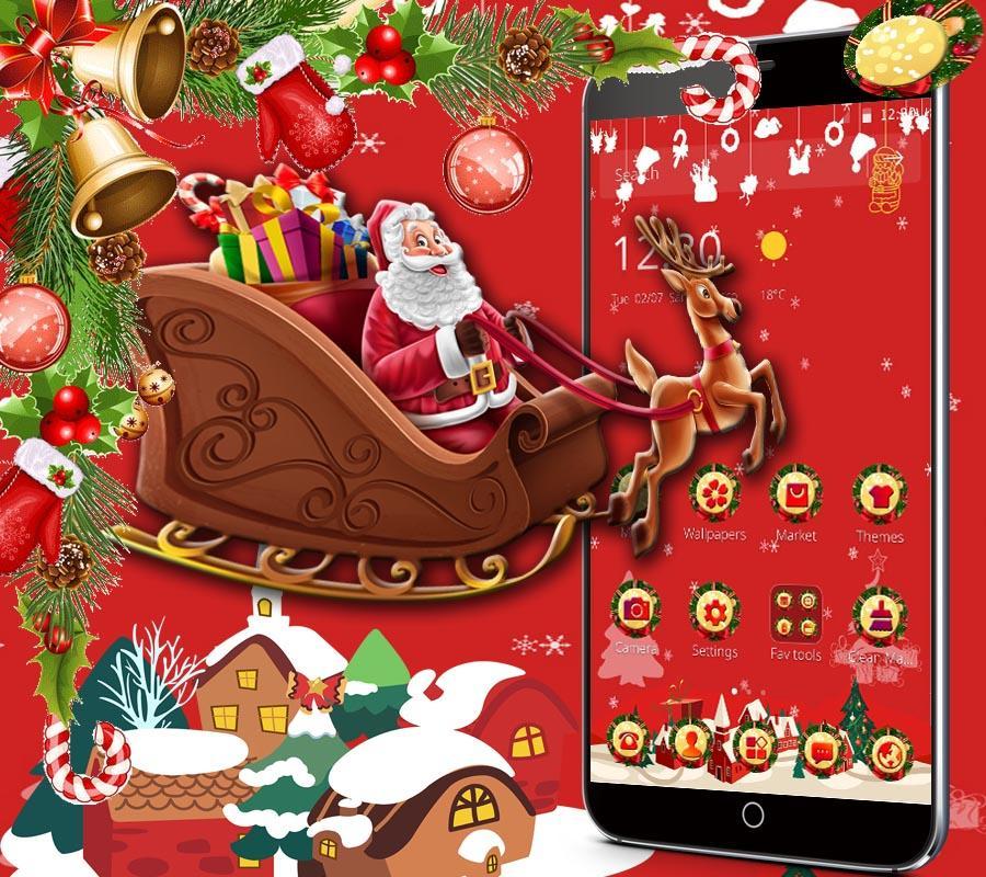 Red Merry Christmas Santa Theme For Android Apk Download