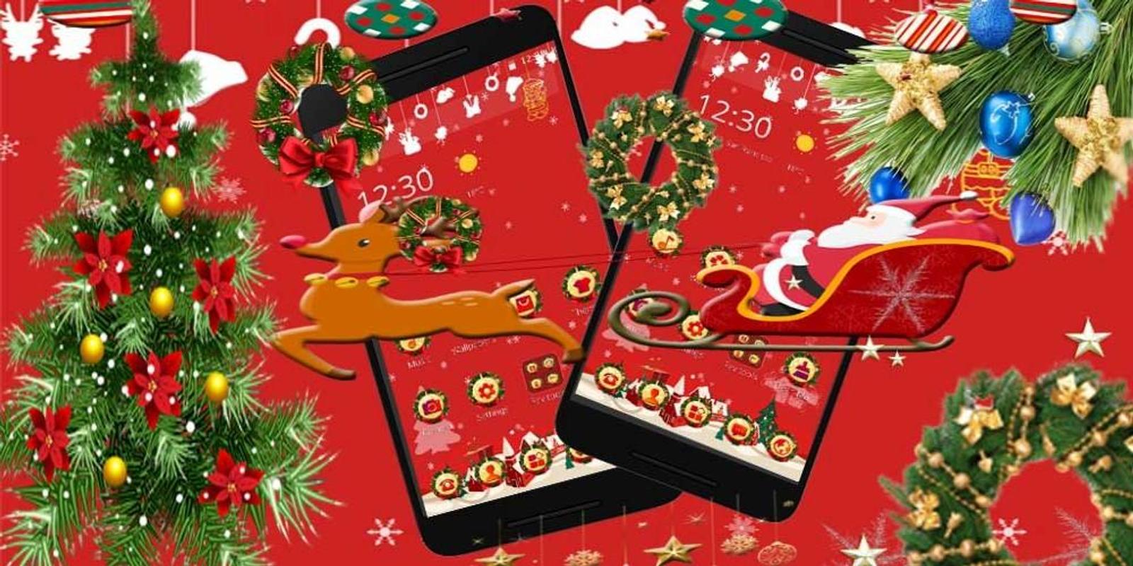 Red Merry Christmas Santa Theme For Android Apk Download