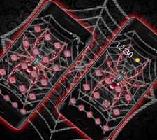 Red Neon Tech Spider Theme screenshot 2