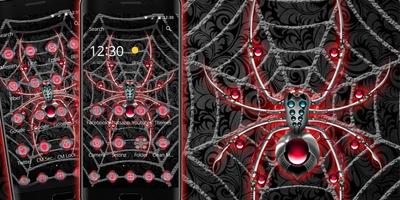 Red Neon Tech Spider Theme screenshot 3