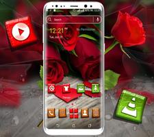 Red Rose Launcher Theme Affiche