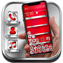 Red Silver Metal Gravity Theme APK