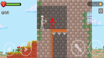 Red Stickman vs Monster School poster