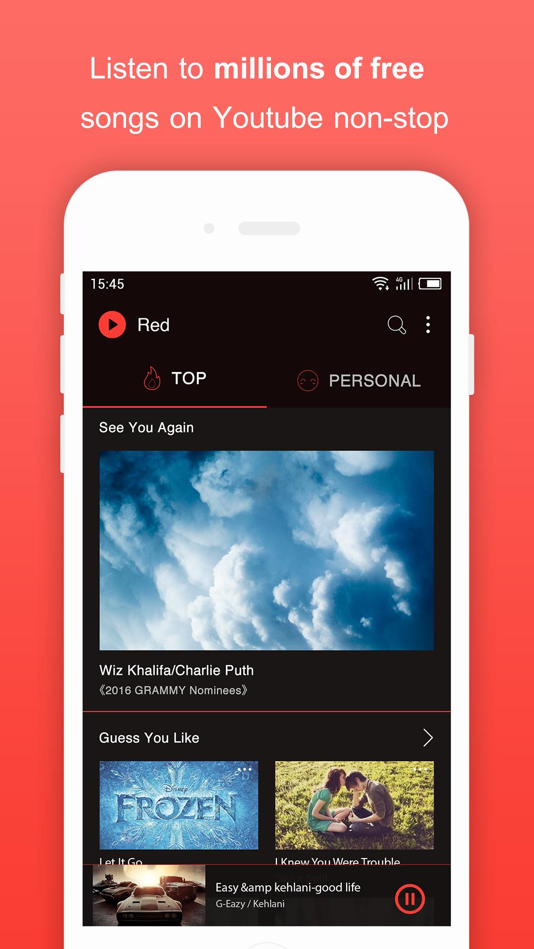 Free Music For Youtube Player Red For Android Apk Download
