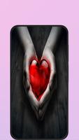 red heart wallpaper imagem de tela 3